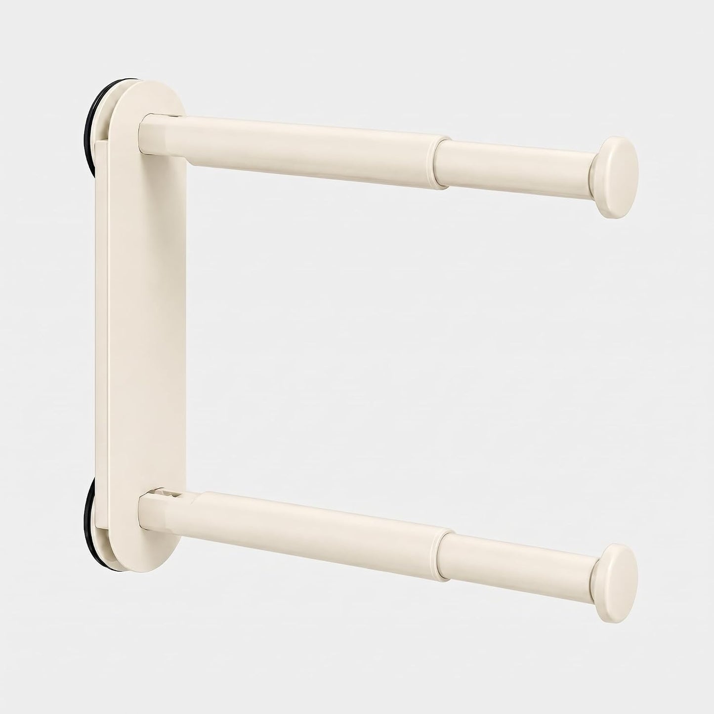 Foldable Clothes Rack No Drill - Heavy Duty Suction Cup Wall Mounted Drying Rack for Laundry, Space Saving Adhesive Hanger for Apartment, Bathroom (Holds 5.5lbs) (Milky White)