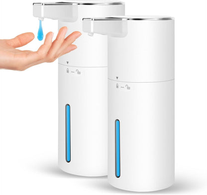 Automatic Soap Dispenser Liquid Touchless: 13.52oz/400ml Wall USB Rechargeable - 4-Level Adjustable Modern Electric Hand Soap Dispenser - Kitchen Bathroom Kids Family Black