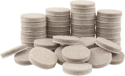 AKOAK 50 Pieces 3/4-Inch Furniture Round Felt Pads, Self-Adhesive,to Protect The Furniture and Floors,Beige