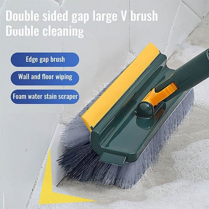 4-in-1 Scalable Cleaning Brush with Long Handle Floor Scrubbers Cleaning Supplies Window Screen Scrub Brush with Long Handle Bathtub Scrubber for Pool Bathtub Toilet Kitchen Bathroom Cleaning Tools