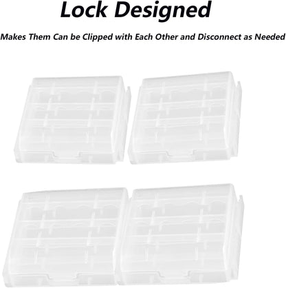 6pcs AAA Battery Storage Case Holder Box AA Battery Storage Case