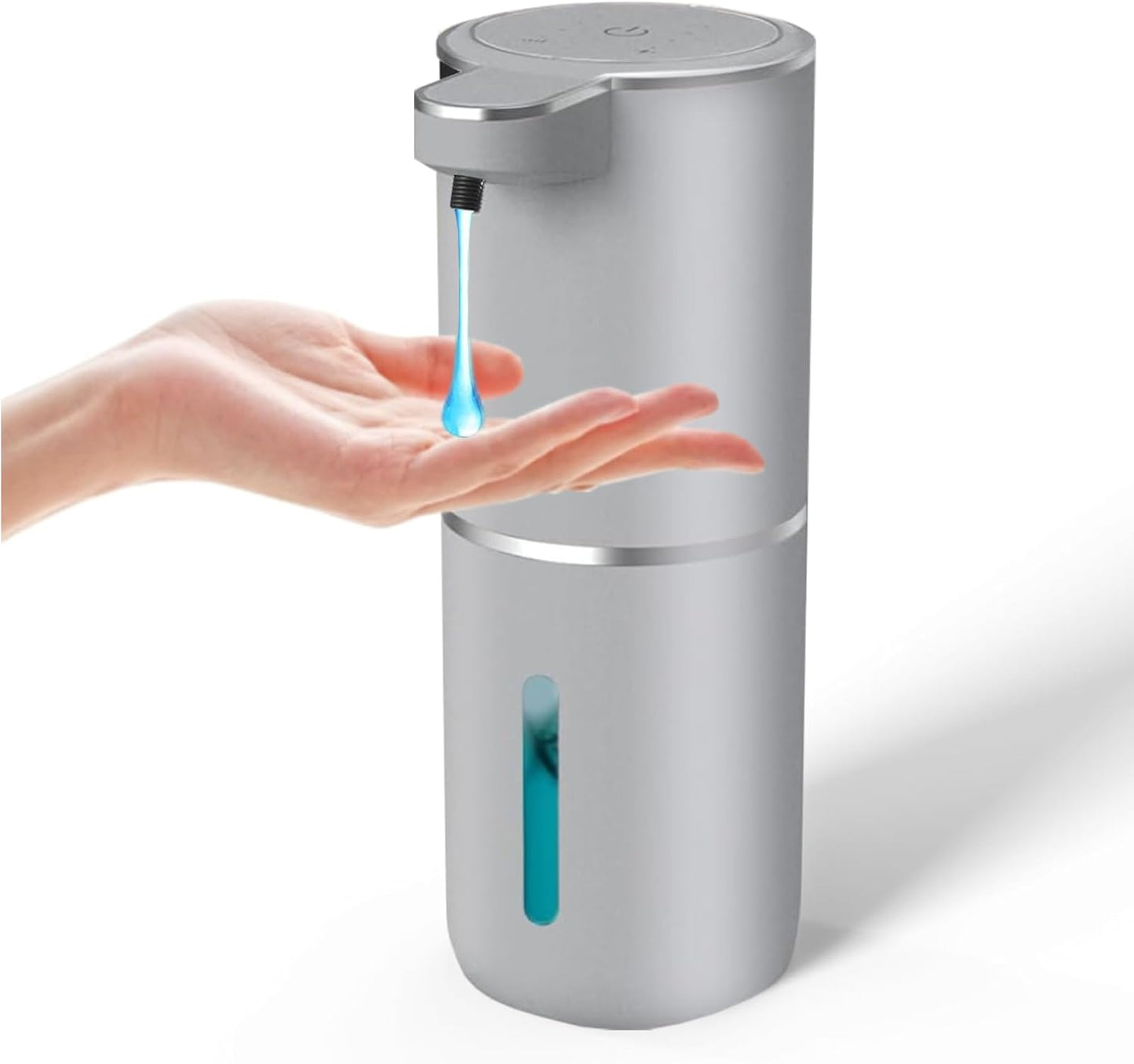 Automatic Soap Dispenser – Touchless Foaming Soap Dispenser 400ml USB Rechargeable Dispenser Electric Wall Mounted 4levels Adjustable Foam Soap Dispenser Pump for Bathroom Kitchen(Silver)