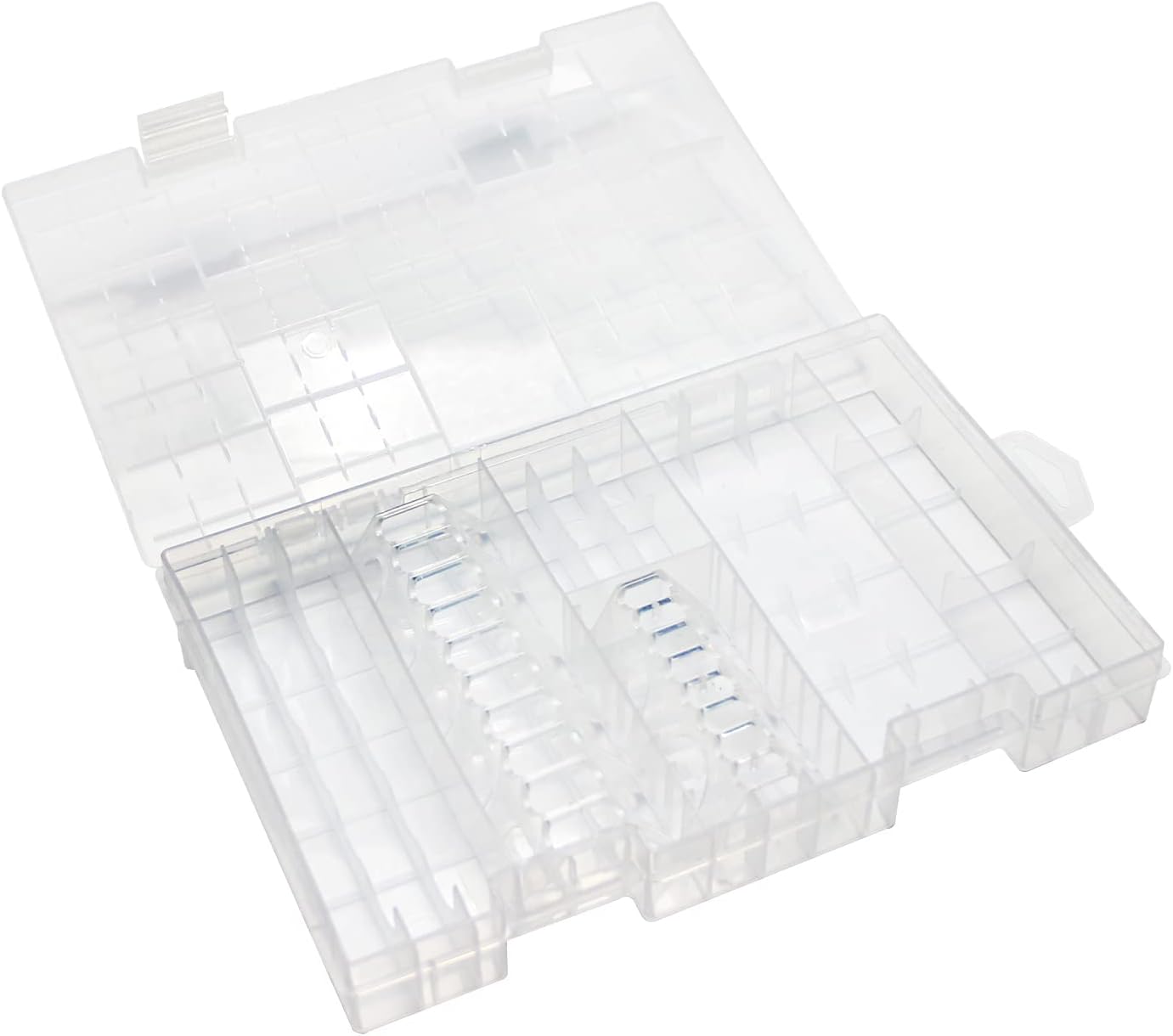 Fielect AAA/AA/C/D Battery Storage Case Holder Organizer Box Transparent