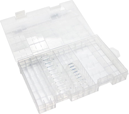 Fielect AAA/AA/C/D Battery Storage Case Holder Organizer Box Transparent
