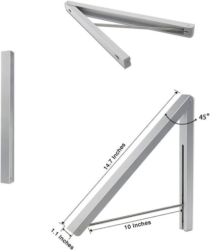 Valet Hook Drying Rack Clothes Hanger Folding Coat Racks Aluminum Home Storage Organiser Space Savers 2 Packs