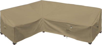 Patio Deck Box Cover, 63x30 Inch Fire Pit Covers with Straps and Handles, Waterproof Heavy Duty Outdoor Furniture Winter Cover for Keter, Suncast, Lifetime Container