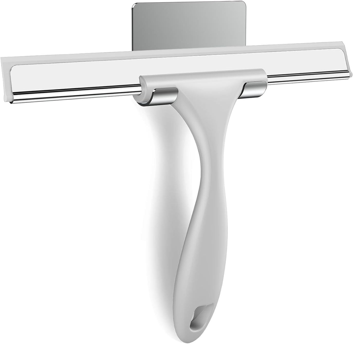 SetSail Squeegee for Shower Glass Door Stainless Steel Shower Squeegee for Glass Doors All-Purpose Window Squeegee for Tile Shower Walls, Sink, Mirror, Bathroom, Car Window Cleaning 10 Inches
