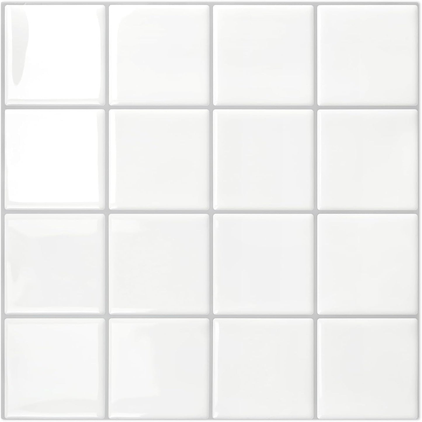 STICKGOO 10 Sheets Peel and Stick Backsplash - 9" x 9" 4D Adhesive Peel and Stick Tile Backsplash for Kitchen&Bathroom