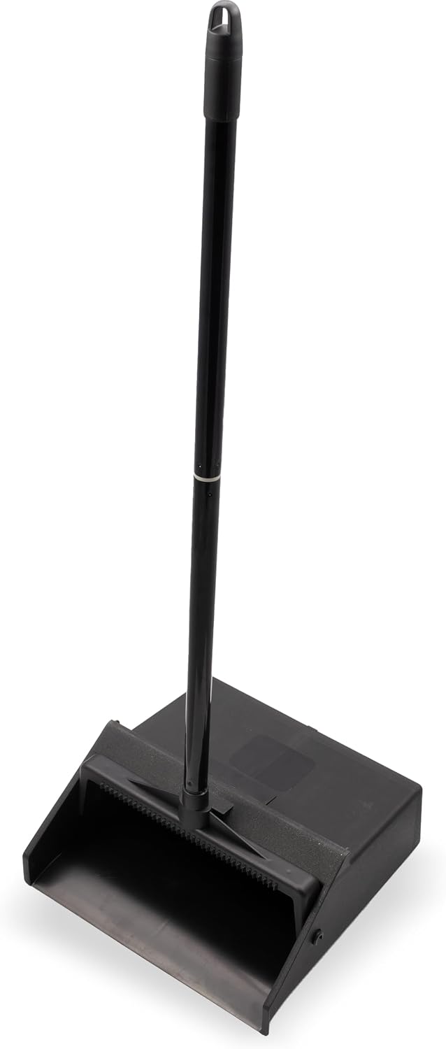 Carlisle FoodService Products Duo-Pan 36" Short Upright Dust Pan & Broom Set, Black