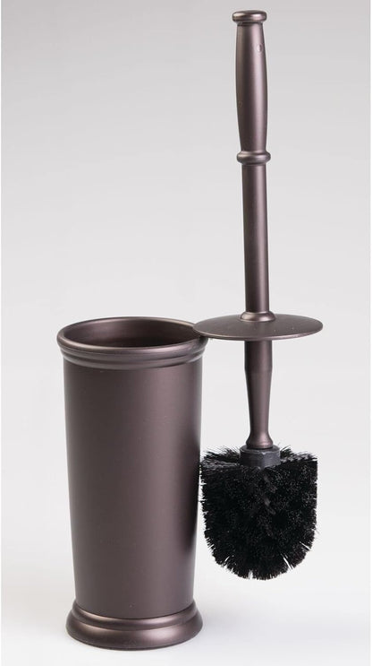 mDesign Metal Freestanding Slim Toilet Bowl Brush and Holder