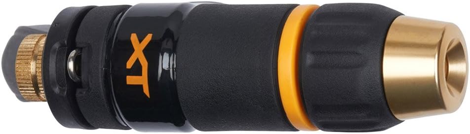 Melnor 65020-AMZ Metal Multi-Pattern Hose Nozzle with Rear Trigger Grip, 7 Spray Patterns, Heavy-Duty Metal Construction, Quick Connect Adapter, Black, Orange