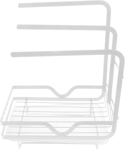Cabilock Kitchen Sponge Draining Holder Wall-mounted Rack for Kitchen Sink Space-saving Storage for Dishcloths Sponges and Cleaning Supplies Design