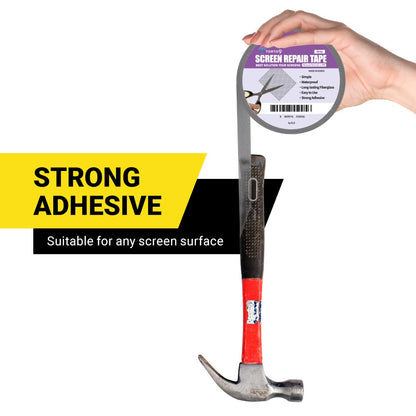 TORTO9 Window Screen Repair Kit, 3-Layer Strong Adhesive & Waterproof Tape Fiberglass Covering mesh (Black, 2 Inch x 6.5 FT)