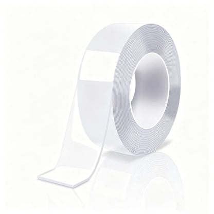 Double Sided Tape Heavy Duty, Nano Tape, Double Sided Mounting Tape, Clear Adhesive Tape for Hanging Picture, Poster, Carpet, Photo Deco, 2 Rolls, 16.5 Feet Per Roll