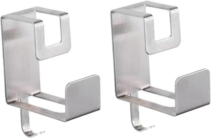 Uonlytech 2Pcs Wall Mounted Washbasin Storage Rack Self Adhesive Bathroom Basin Hanger for Towels Brushes and Cleaning Cloths Compact Durable Design No Punch Needed
