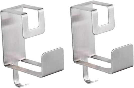 Uonlytech 2Pcs Wall Mounted Washbasin Storage Rack Self Adhesive Bathroom Basin Hanger for Towels Brushes and Cleaning Cloths Compact Durable Design No Punch Needed