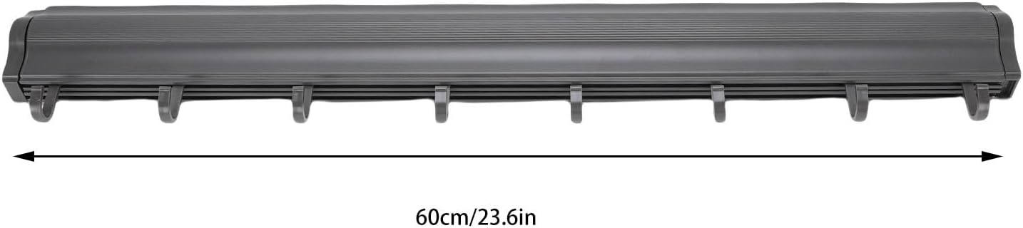 Kadimendium Retractable Wall Mounted Laundry Drying Rack Lightweight Space Aluminum for Indoor Use 23.6 Inch (Gray)
