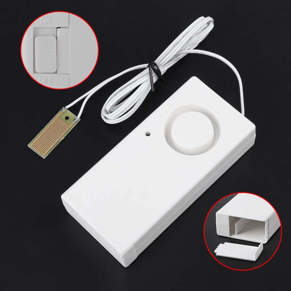 Water Leak Alarm Detector with 120dB Alarm Sound, Easy to Install and Use, for Fish , Water , Kitchen, and More