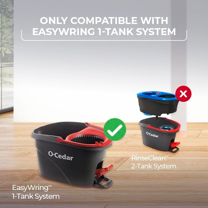 O-Cedar System Easy Wring Spin Mop & Bucket with 3 Extra Refills