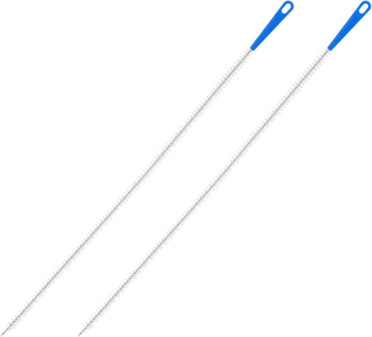 2Pcs Drain Cleaning Brush, Long Drain Clog Remover Tool 23.6inch, Pipe Brush Cleaner with Nylon Bristle, Sink Drains Cleaner Flexibly Bendable for Toilet, Kitchen Sink, Bathroom Hair Clogging, Shower