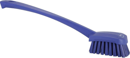 Vikan-41863 Long Handle Brush, 16"L, Stiff - Blue