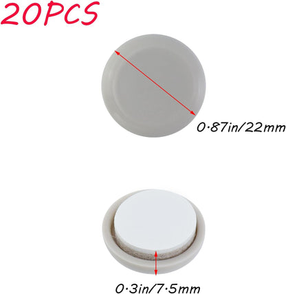 Antrader 1.5 Inch Self-Stick Furniture Round Felt Pads Wood Floor Protectors – Protect Your Hard Floors from Furniture Scratches, Pack of 48, Black