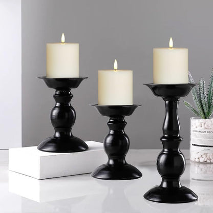 volnyus Flameless Candles Set of 3 (3x3 inch) Flickering LED Real Wax Candles Battery Operated with Remote Control Timers for Fireplace Bedroom Livingroom Party Dimmable Ivory Pillars Flat top