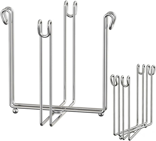 Kitchen Stand Holder 304 Stainless Steel Plastic Bag Rack Multifunctional Countertop Cups Bottles Drying Rack for Bottles and Cups Trash Bag Shelf Garbage Bag Holder for Home Kitchen Tower