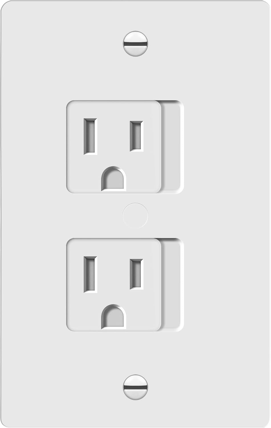 ENERLITES Child Proof Outlet Cover, Self-Closing, Fits Both Duplex and Decorator Outlet, Safety Design, Tamper-Resistant Socket Plug for Receptacle, Size 4.68" x 2.93", 8800-TR, White 6 Pack