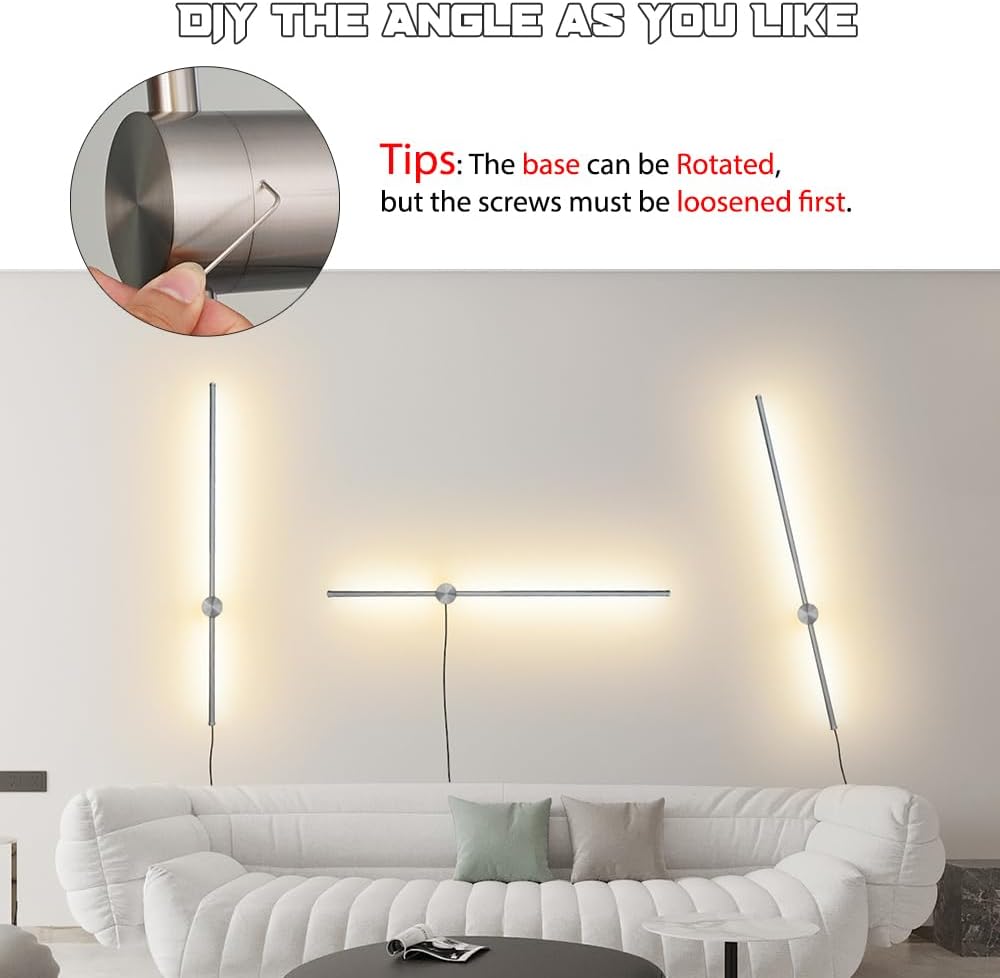 Battery Operated Wall Sconce Set of 2, Black USB Rechargeable Sconces Wall Deco Set of Two, Dimmable Cordless Wall Sconce with Remote Control, LED Wireless Wall Lighting,31.6 in
