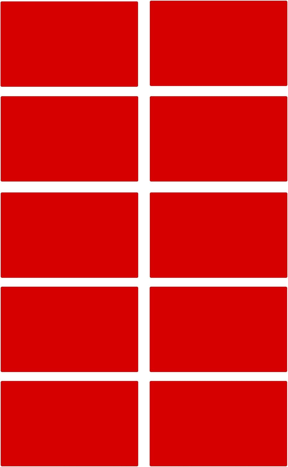 Royal Green Color Coded Label Self Adhesive Rectangular Stickers Labels to Write On 2x1.2 inch, 50 Pack (Neon Red)