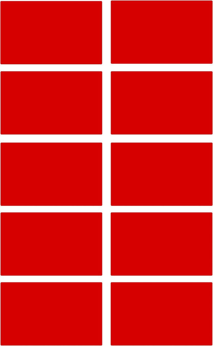 Royal Green Color Coded Label Self Adhesive Rectangular Stickers Labels to Write On 2x1.2 inch, 50 Pack (Neon Red)