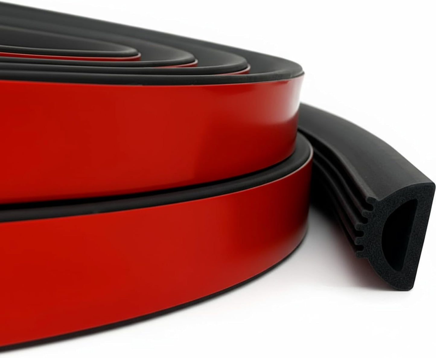 Pangda 13Ft D Shape Rubber Weather Stripping Foam Self-Adhesive EPDM Seal Strip for Noise Reduction Waterproof Dustproof for Cars Boats RVs Windows Doors (3/4" W x 3/4" H)