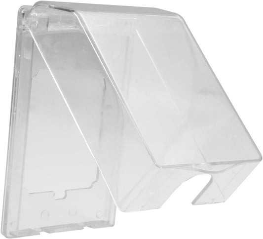 Heyiarbeit Weatherproof Cover Plug in Use Outlet Receptacle Protector 5.59"x3.27"x1.89"(LxWxH) for Retrofit Siding Construction 120 Type Transparent 1Pcs
