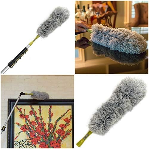 DOCAZOO DOCA Telescoping Pole 7-28 Ft - Extension Pole for Cleaning, Feather Duster, Window Washing Kit, Paint Roller, Window Squeegee - High Reach Extendable Kit for Indoor & Outdoor - Pole Only