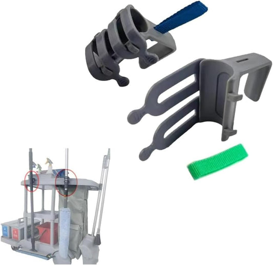 Broom and Mop Organizer for Cleaning Cart Wall Hanging Broom Holder with Hooks Tool Holder for Garage Garden Tool Rack Mop Holder Wall Mount Broom Hanger for Home Kitchen Bathroom