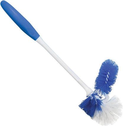 LOLA Toilet Bowl Brush w/Curved Head, Coated Wire, Durable Poly Bristles, Reaches Under Toilet Bowl Rim, 1 Pack