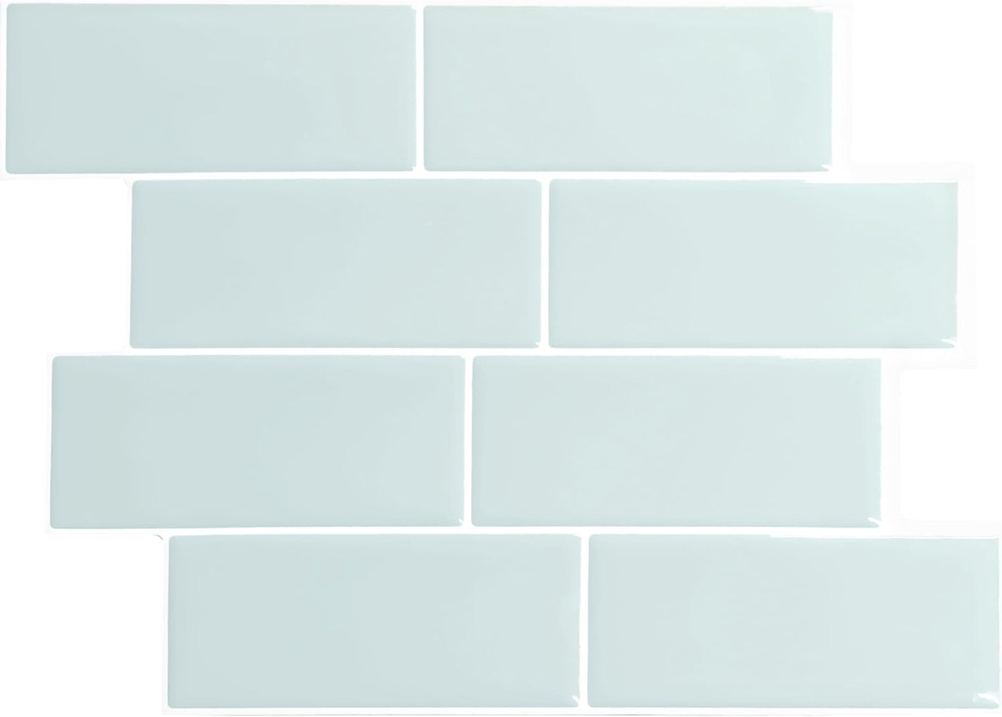 Smart Tiles Peel and Stick backsplash, Subway Teal Green, 11.55"x8.38" | Pack of 5 (2.8 sq ft), Glossy, Heat/Moisture Resistant, Low VOC, Kitchen/Bathroom, Renter Friendly, Made in Canada