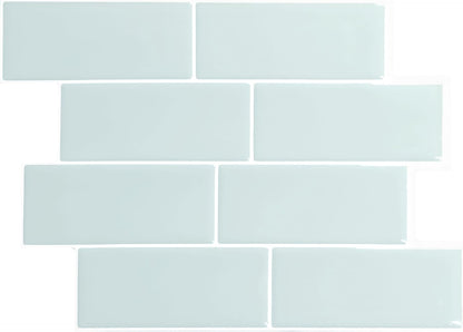 Smart Tiles Peel and Stick backsplash, Subway Teal Green, 11.55"x8.38" | Pack of 5 (2.8 sq ft), Glossy, Heat/Moisture Resistant, Low VOC, Kitchen/Bathroom, Renter Friendly, Made in Canada