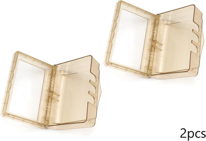 Fielect 2Pcs Weatherproof in Use Outlet Cover Plug Receptacle Protector for Retrofit Siding Construction Transparent 118 Type 210x100x47mm