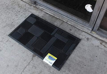 HAWK Heavy Duty Rubber Scraper Mat | Size 18" x 30" (45 x 75 cm) | 9mm Thickness | Anti Slip | Anti Fatigue | Great For Cleaning Boots & Shoes