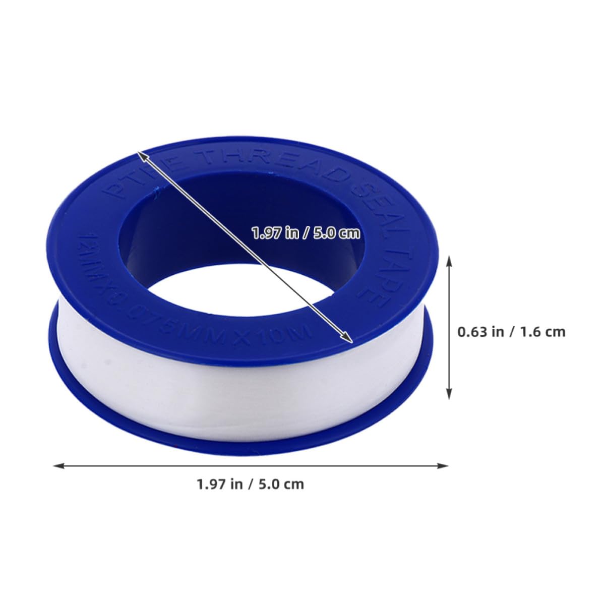 Healeved PTFE Tape High Temperature Resistant 12 Rolls and Pipes for Plumbing Pipe Joints Thread Seal Tape for Home Sealing Applications