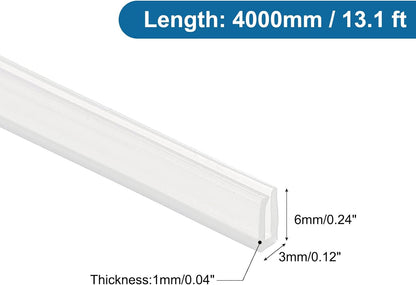 PATIKIL U Channel Edging Trim, 26Ft Sheet Metal Edge Guard Protector Rubber Edge Trim Air Sealed Seal Strip, 5/64" Slot, Fits 1/16"-5/64" Edge, 9/32" x5/128 x5/32