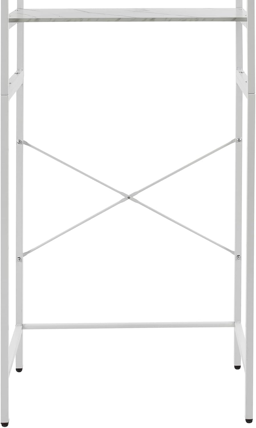 Laundry Room Storage Organizer, Over The Washer and Dryer Storage Shelves for Laundry Organization, 27.17" W x 11.81" D x 71.26" H, Laundry Room Drying Rack and Space Saver, Hold 33 lb, White