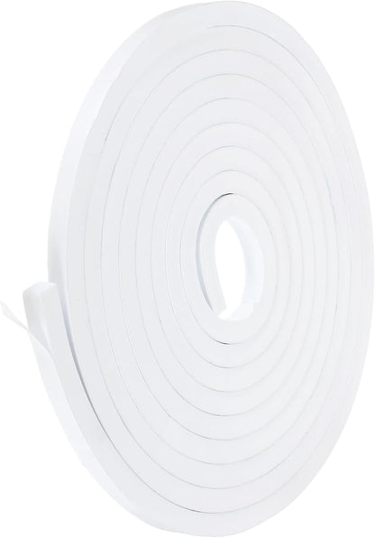 PATIKIL Weather Stripping Door Seal Strip, 3/8 Inch x 1/4 Inch x 32 Ft Self Adhesive Soundproof High Density Foam Tape Insulation for Door Window Air Conditioning, White - Colors B