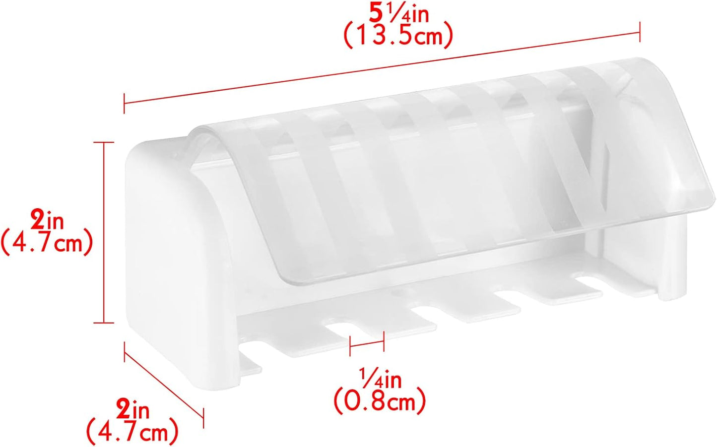 5 Slots Wall Mount Toothbrush Holder with Cover, Self Adhesive Toothbrush Storage Organizer for Shower, Toothbrush Hanger with Automatic Toothpaste Squeezer Dispenser
