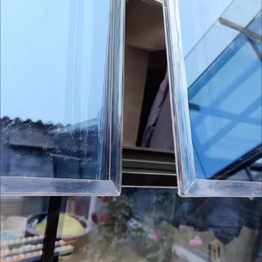 10ft Transparent U-Shaped Sealing Strips for Glass Tables, Edge Protector Strips Glass Edge Banding Veneer Channel Edge Trim for Tempered Glass Cabinet(6-7mm)