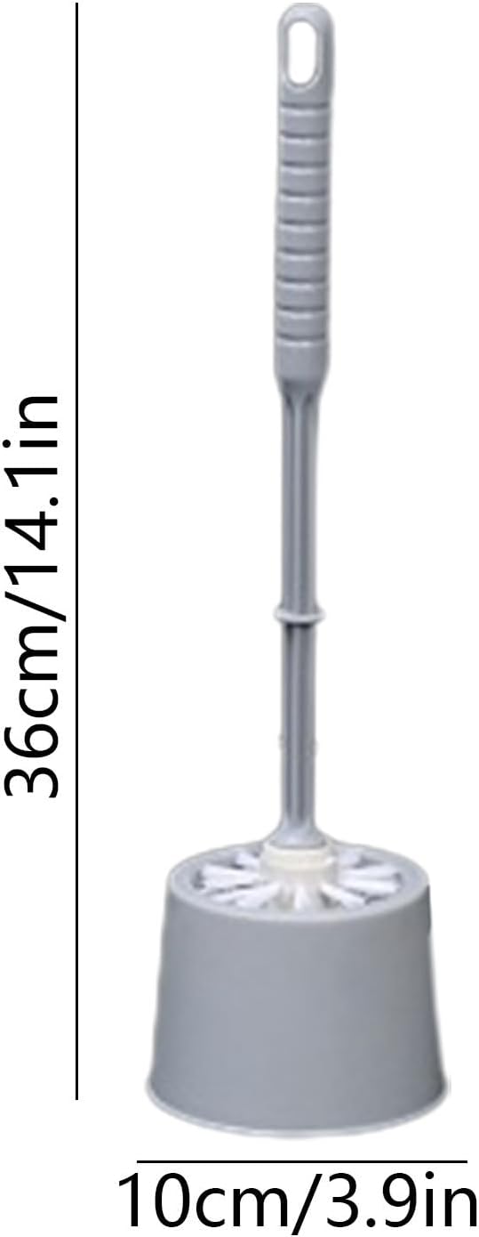 Toilet Brush and Holder Set Compact Toilet Bowl Brush and Holder for Under Rim, Durable Bristles, Toilets Cleaner Cleaning Brushs Toilets Scrubber Bathroom Accessories Cleaning Tools, Gray