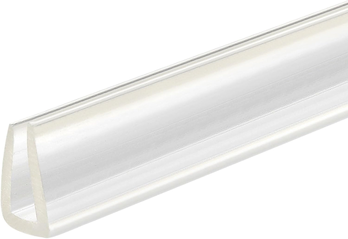 uxcell U Channel Edge Trim, 4.9ft Length Soft Rubber Guard Seal Strip Edge Protector Fit for 1-2mm Edge, (9/32" W x 5/32" H) Clear