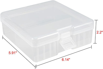 uxcell Hard Plastic Large Battery Storage Box Holder Organizer Protective Container for AAA/AA/C/D/9V Batteries